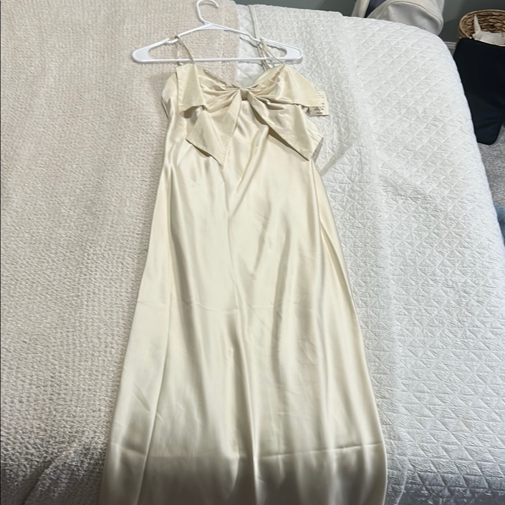 a new day Strapless Cream Dress
